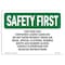 Signmission OSHA, 7" Height, 10" Width, Plastic, 10" W, 7" H, Lndscp, This Tank Has Contained Leaded Gasoline OS-SF-P-710-L-10995 - alternate 1